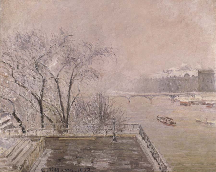 Camille Pissarro The Louvre under snow